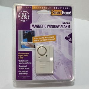 GE Smart Home Security Magnetic‎ Window Alarm No Wiring Needed New Old Stock